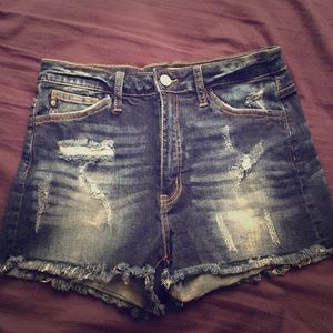 Kan Can Distressed Shorts